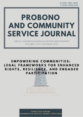 Cover Probono Vol 2 No 2 Oktober 2023