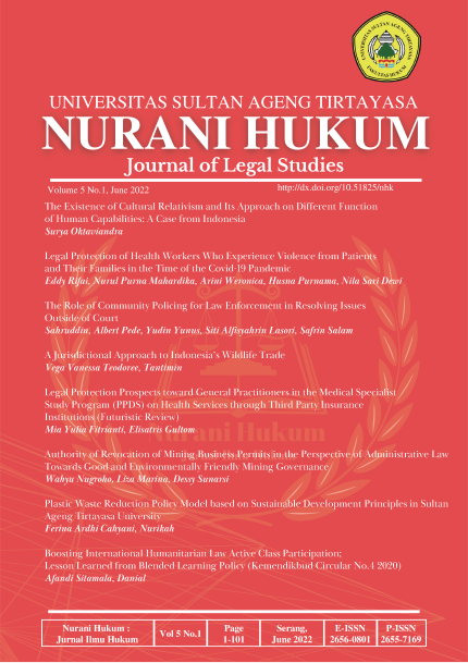Cover Nurani Hukum Vol.5 No.1 June 2022